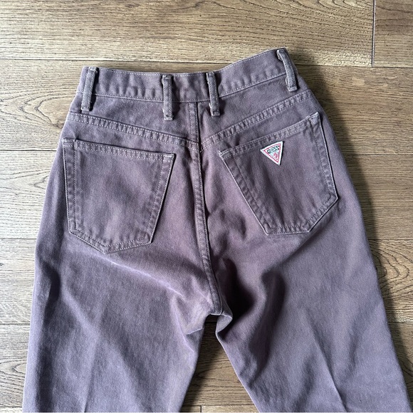 Vintage GUESS Brown High Waisted Jeans Sz 27 - Picture 8 of 8